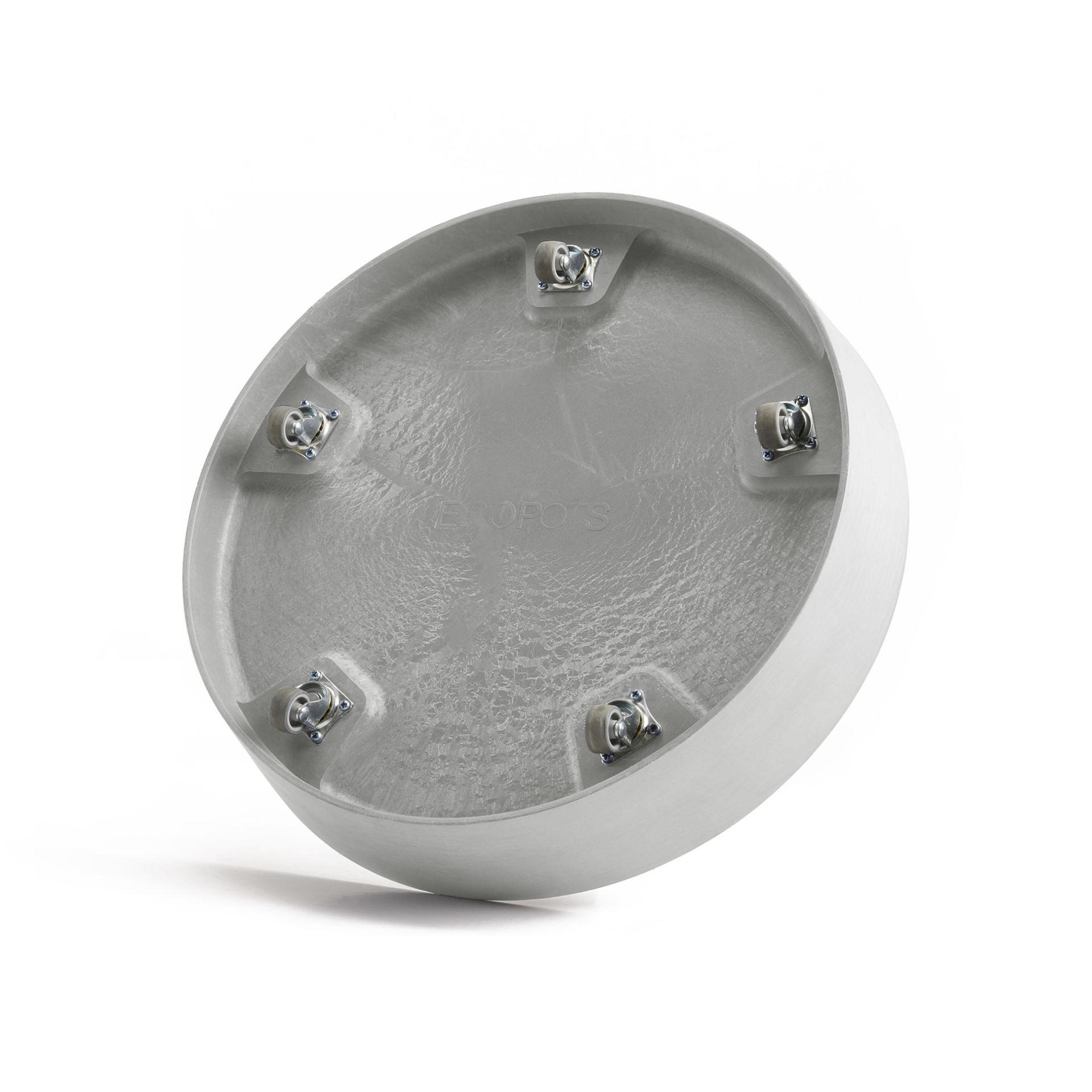 Ecopots-onderschotel-rond-met-wielen-white-grey-60-cm-H9-cm