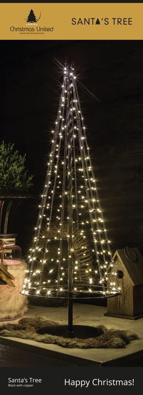 Christmas-United-Santa-s-tree-XXL-100-cm-met-250-warmwitte-ledlampjes-zwart-