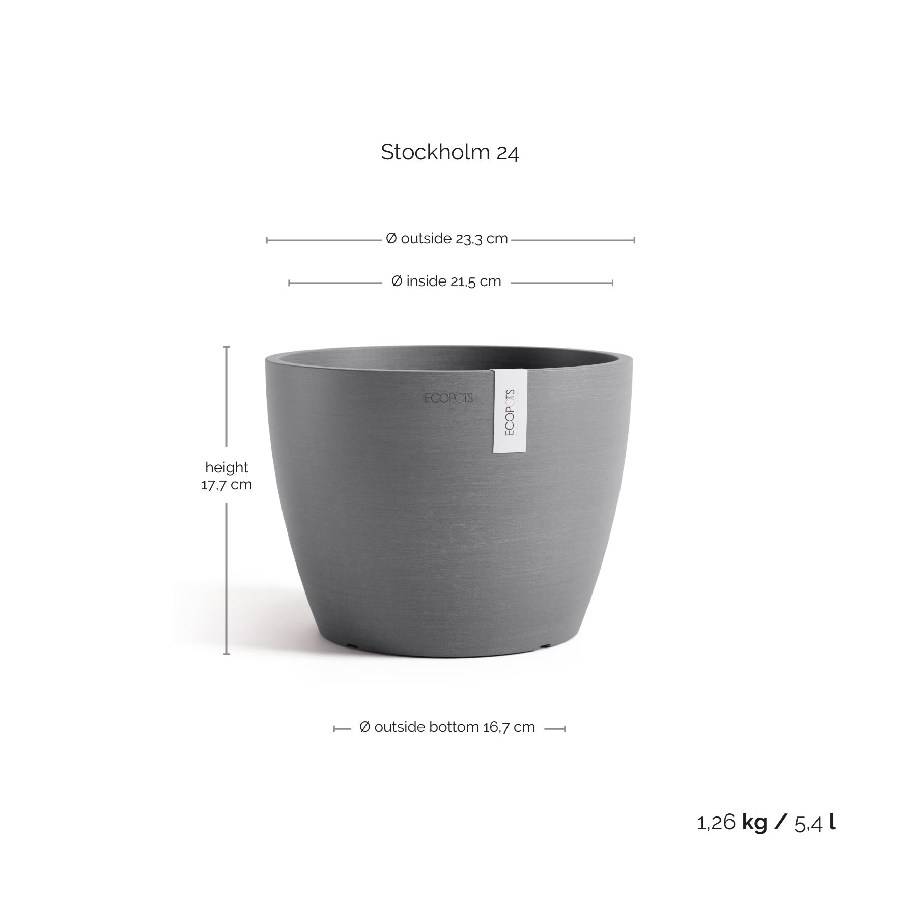 Ecopots-stockholm-grey-24cm-H17-6-cm