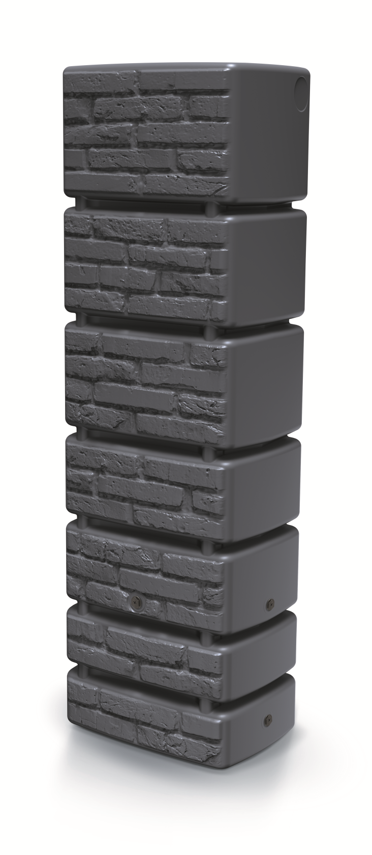 Prosperplast Tower Brick Rain Barrel - 38.4 x 57.5 x 180 cm - Anthracite