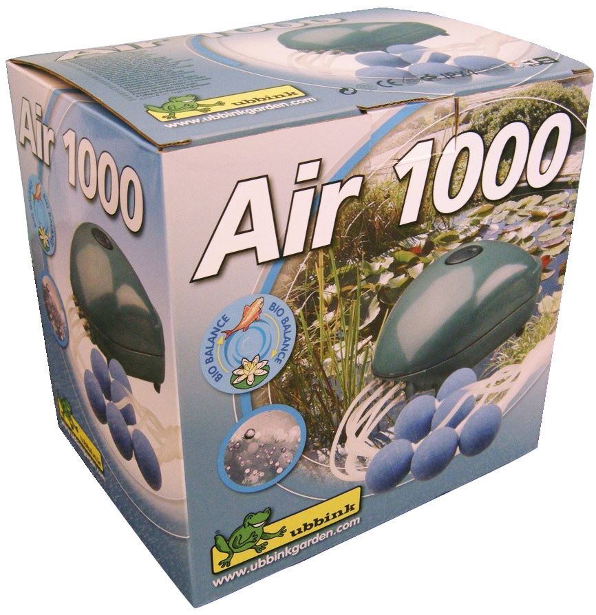 Air-1000-Indoor-beluchtingspomp-doorstroomregelaar-Hi-Lo-6x-luchtslangen-10m-6x-bruisstenen-incl-res