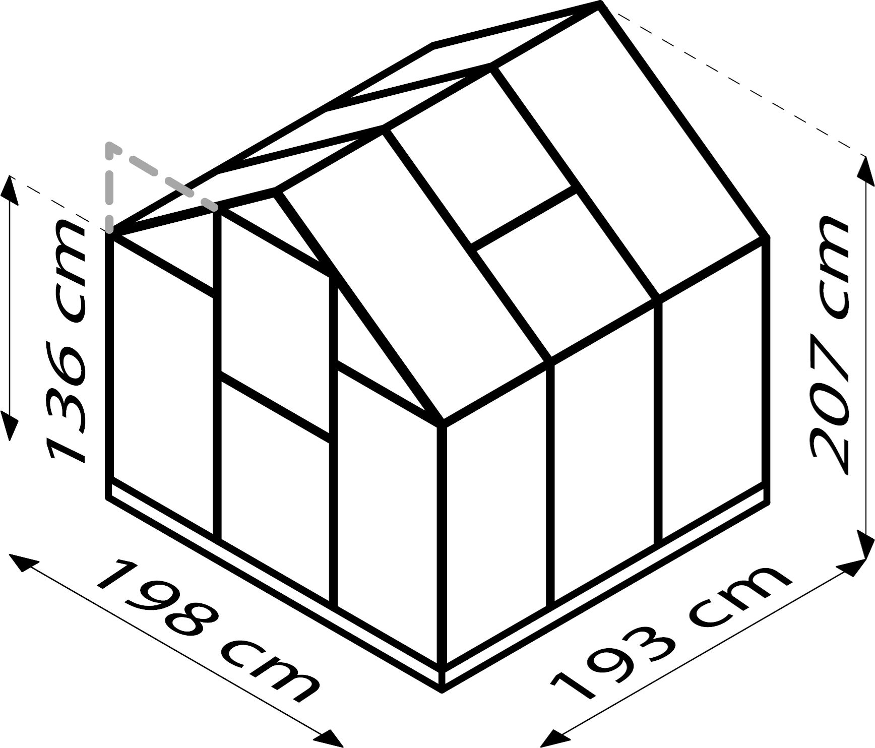 Triton-3800-ESG3mm-zwart-Glazen-serre-veiligheidsglas-Vrijstaand-B190-4-x-L190-4-x-H207-cm
