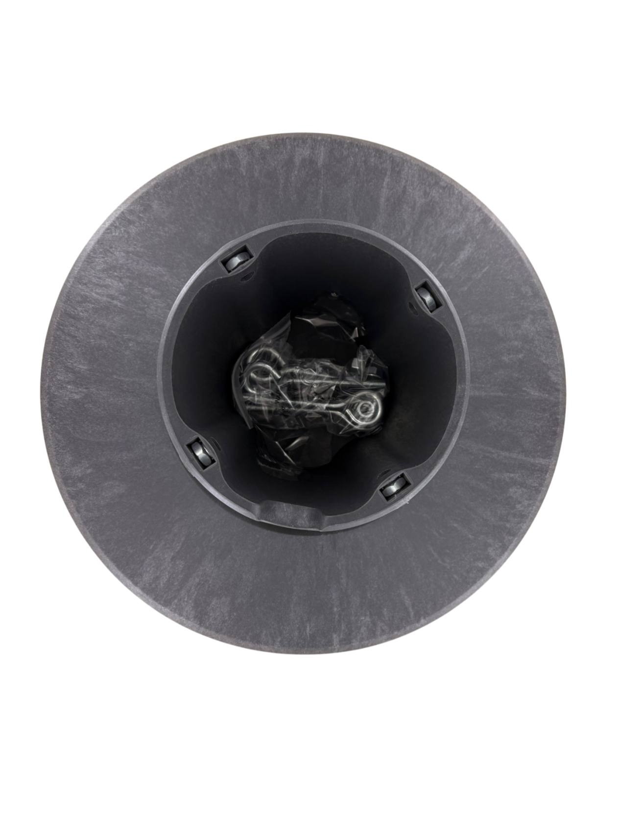 Famiflora Pied de sapin avec pince à vis - gris - convient aux sapins de Noël jusqu'à 210 cm - avec réservoir d'eau