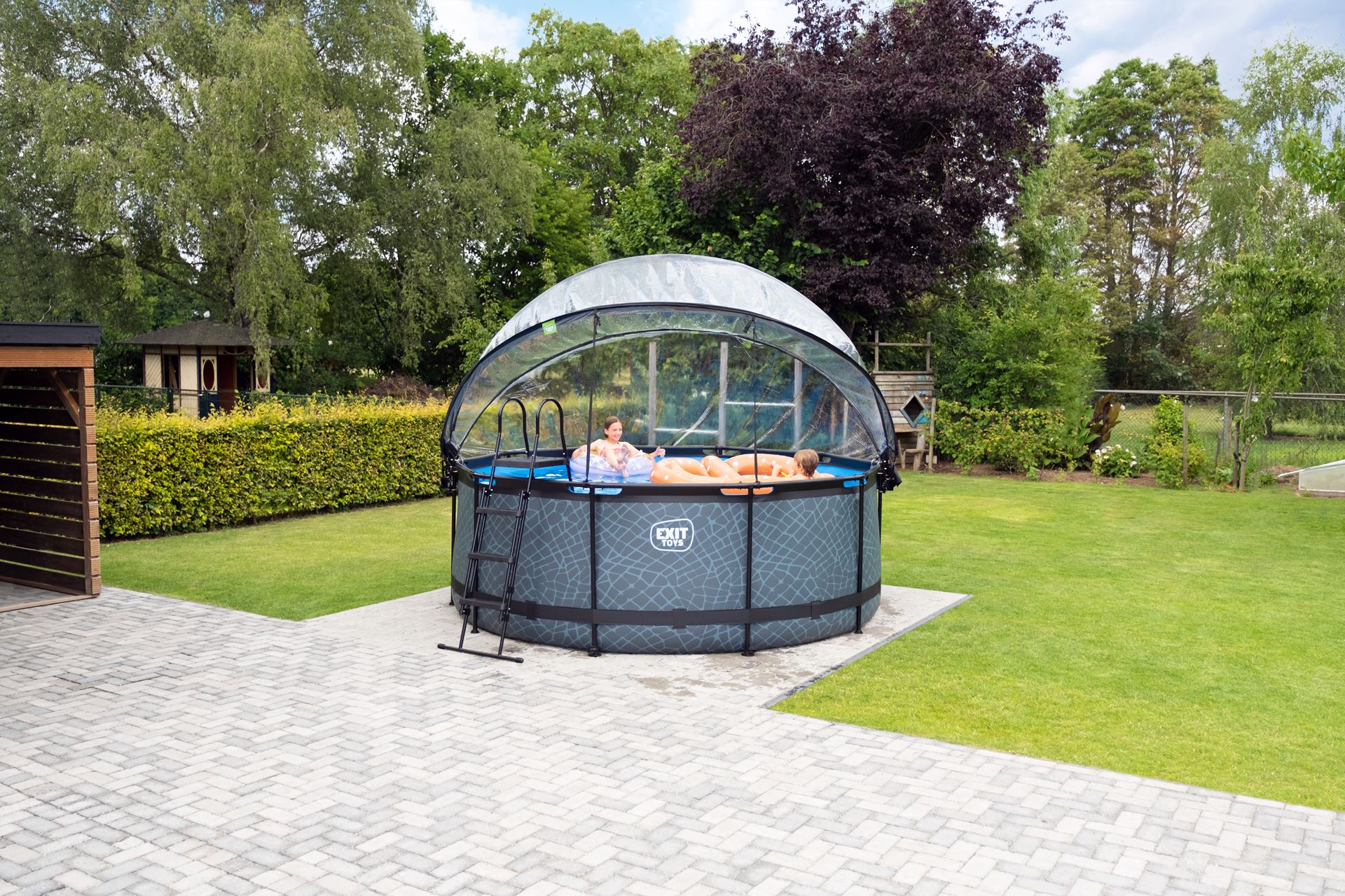 EXIT-Stone-zwembad-360x122cm-met-zandfilterpomp-en-overkapping-en-warmtepomp-grijs