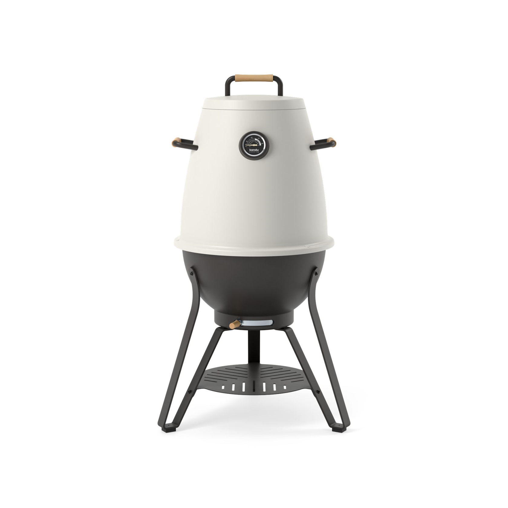 Kandu Cooking 41 charcoal grill - Ash White - Vertical Cooking BBQ - Ø58 x H95 cm