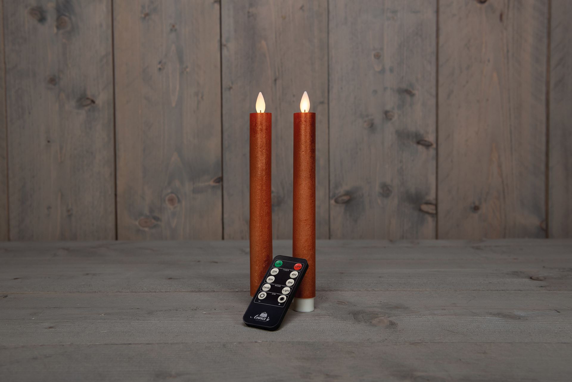 B-O-2st-Koper-Rustiek-wax-dinerkaars-23CM-Bewegende-vlam-met-afstandsbediening-excl-2x2AA