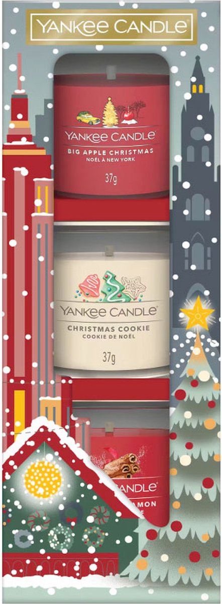 Yankee Candle - Passport To The Holidays - Coffret de 3 petites bougies votives parfumées
