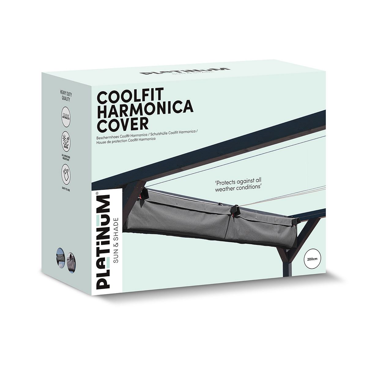 Platinum-Sun-Shade-Harmonica-sail-cover-200cm-Kleur-Antraciet