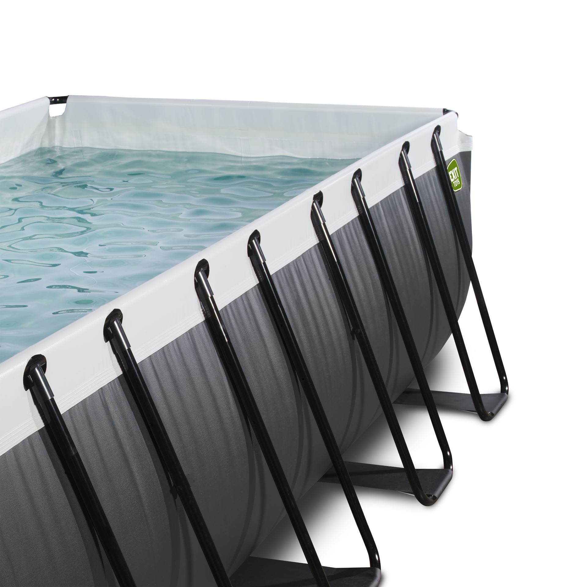 EXIT-Black-Leather-zwembad-400x200x100cm-met-filterpomp-zwart