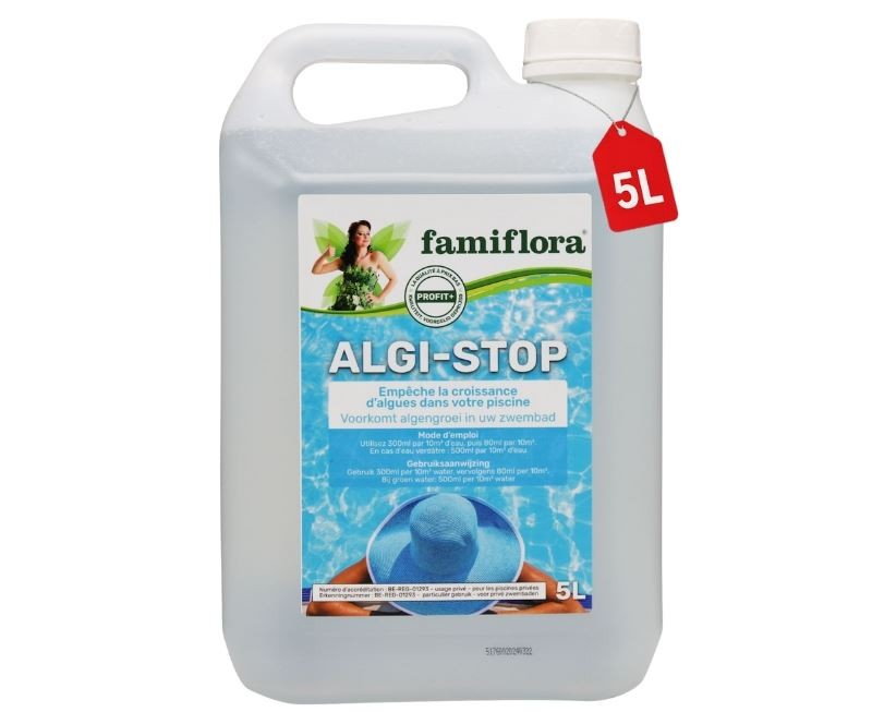 Famiflora Algi-Stop liquid 5L - Against algae growth in the pool!