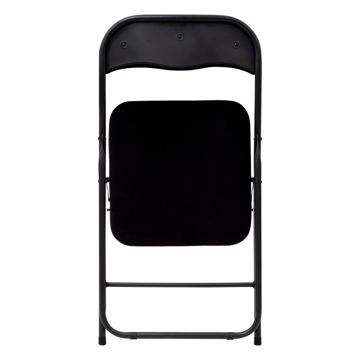 Klapstoel-44x45x79cm-fluweel-zwart
