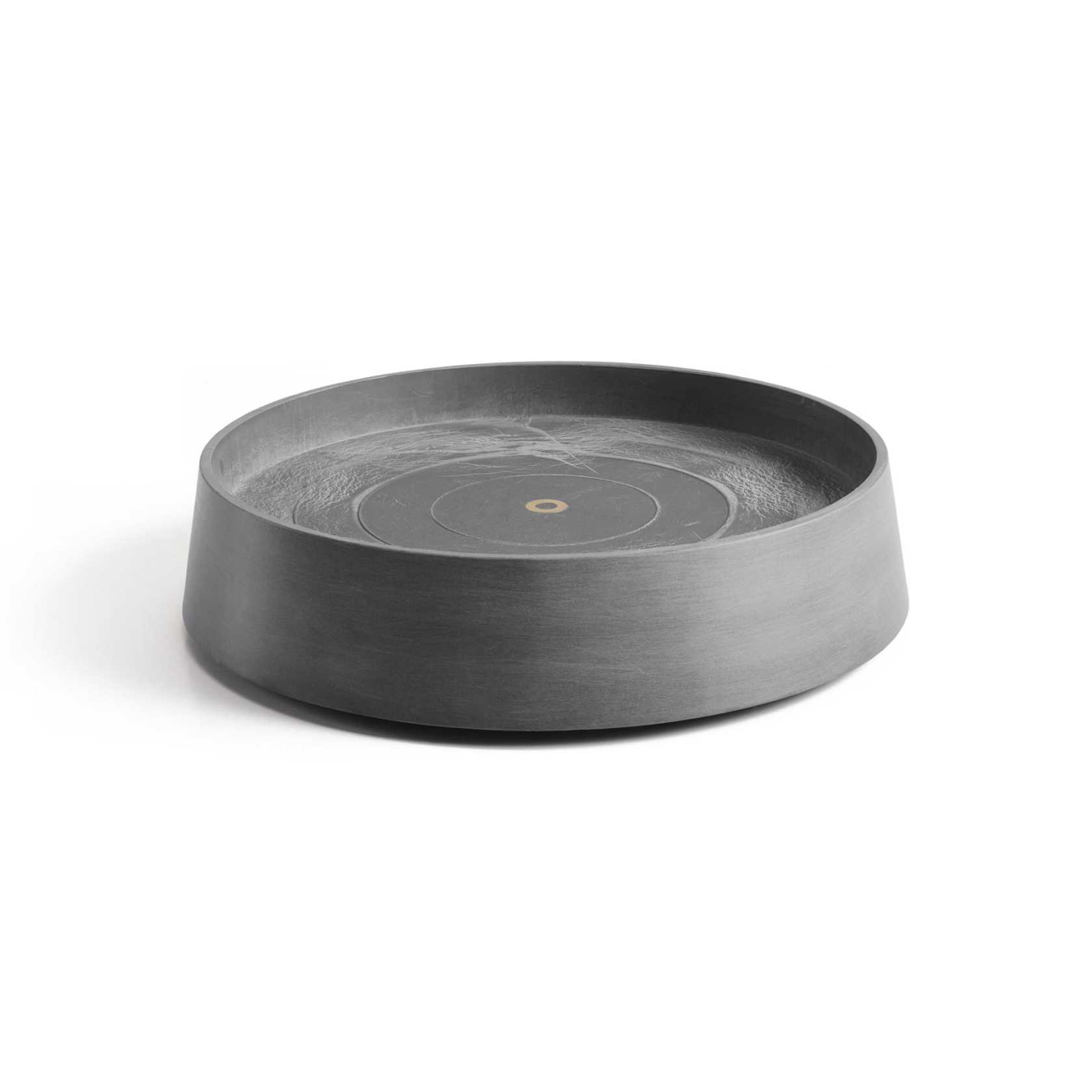 Ecopots soucoupe à roulettes Oslo - Rond - Gris - Diamètre 41 x H9,5 cm