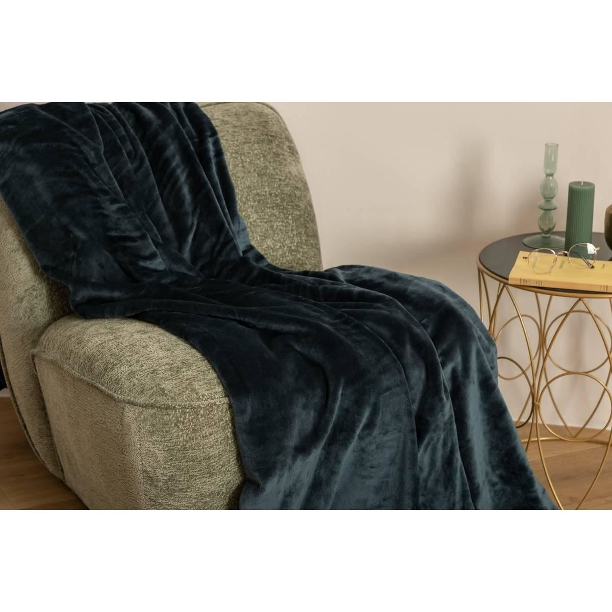 Plaid-180x230cm-flanel-blauw