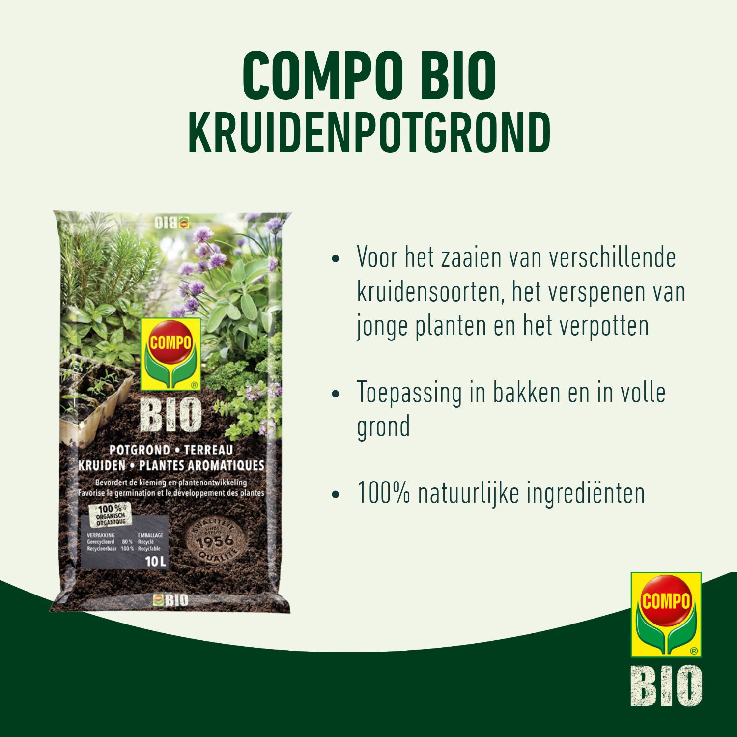 Compo-bio-kruidenpotgrond-10L