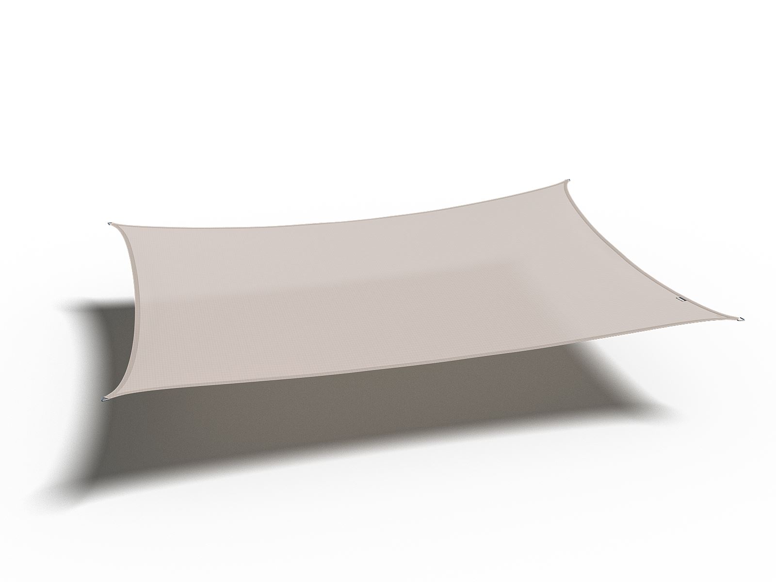 Platinum schaduwdoek Coolfit L400 x B300 cm - Greige (grijs / beige) rechthoekig schaduwdoek - HDPE 285 gr/m²