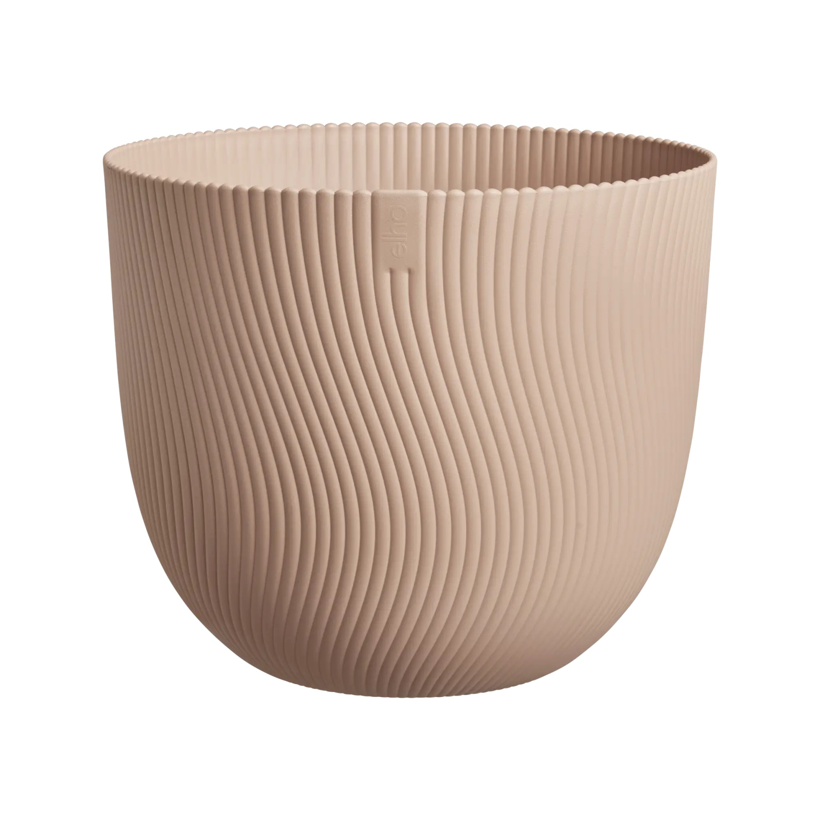 Elho Sereh Pot de fleurs rond de 25 cm - Argile fraîche - Texture naturelle - Pour l'intérieur et l'extérieur