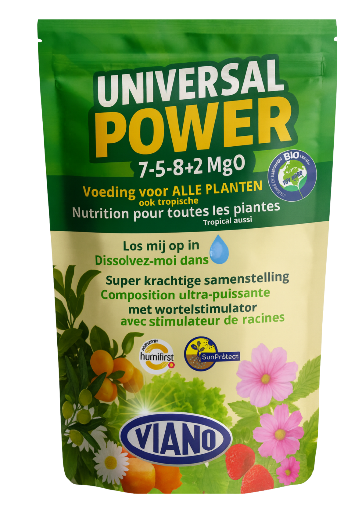 Viano Universal power 300g - kamerplanten, kruiden & Ilex - NPK 7-5-8 +2MgO + humifirst