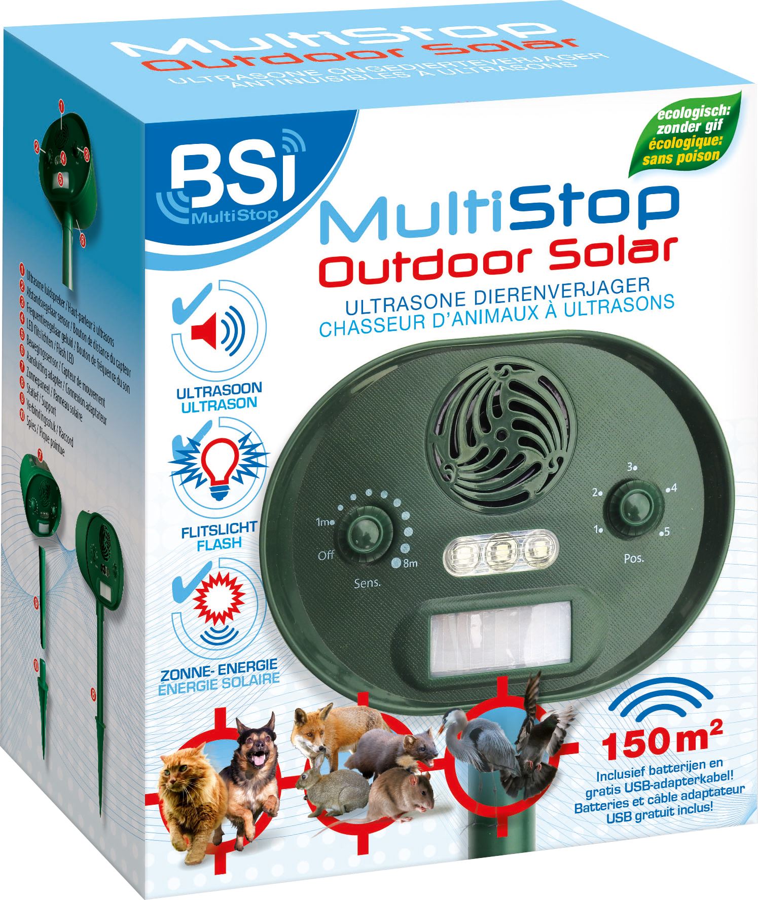 MULTISTOP-OUTDOOR-Solar-Ongedierteverjager-voor-buiten-met-3-functies