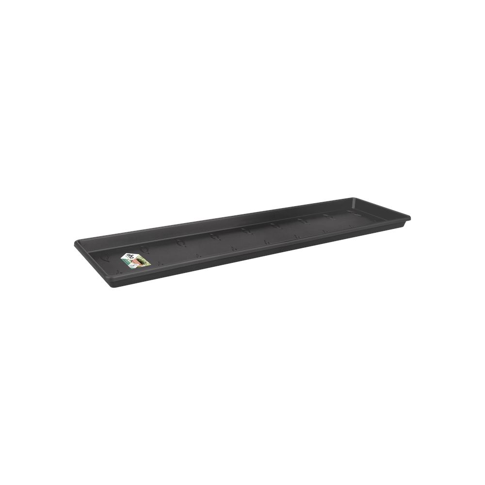 elho Green Basics Balcony Planter Dish 40 - Living black (Black) - L 37 x L 15 x H 3 cm - Idéal pour le balcon et l'extérieur - 100% recyclé