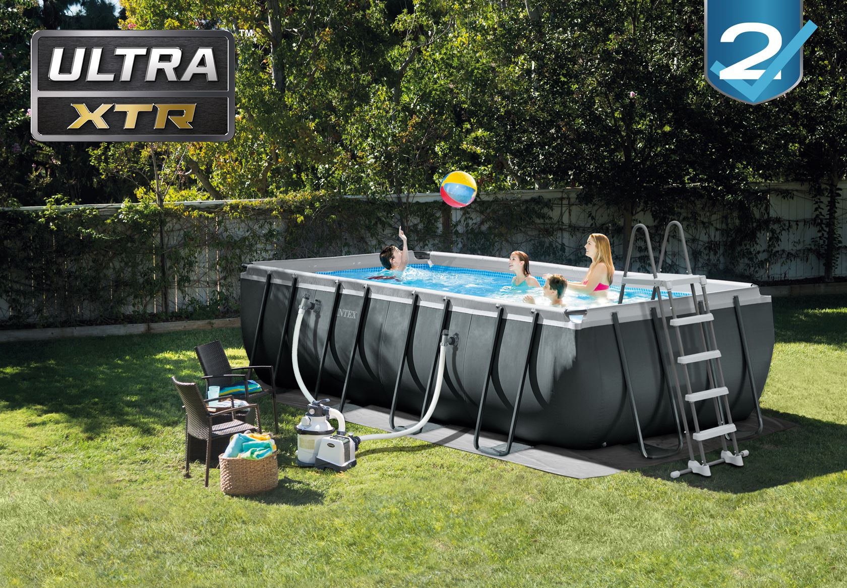 Intex Ultra XTR Frame Set opbouwzwembad - rechthoekig - L549 x B274 x H132 cm