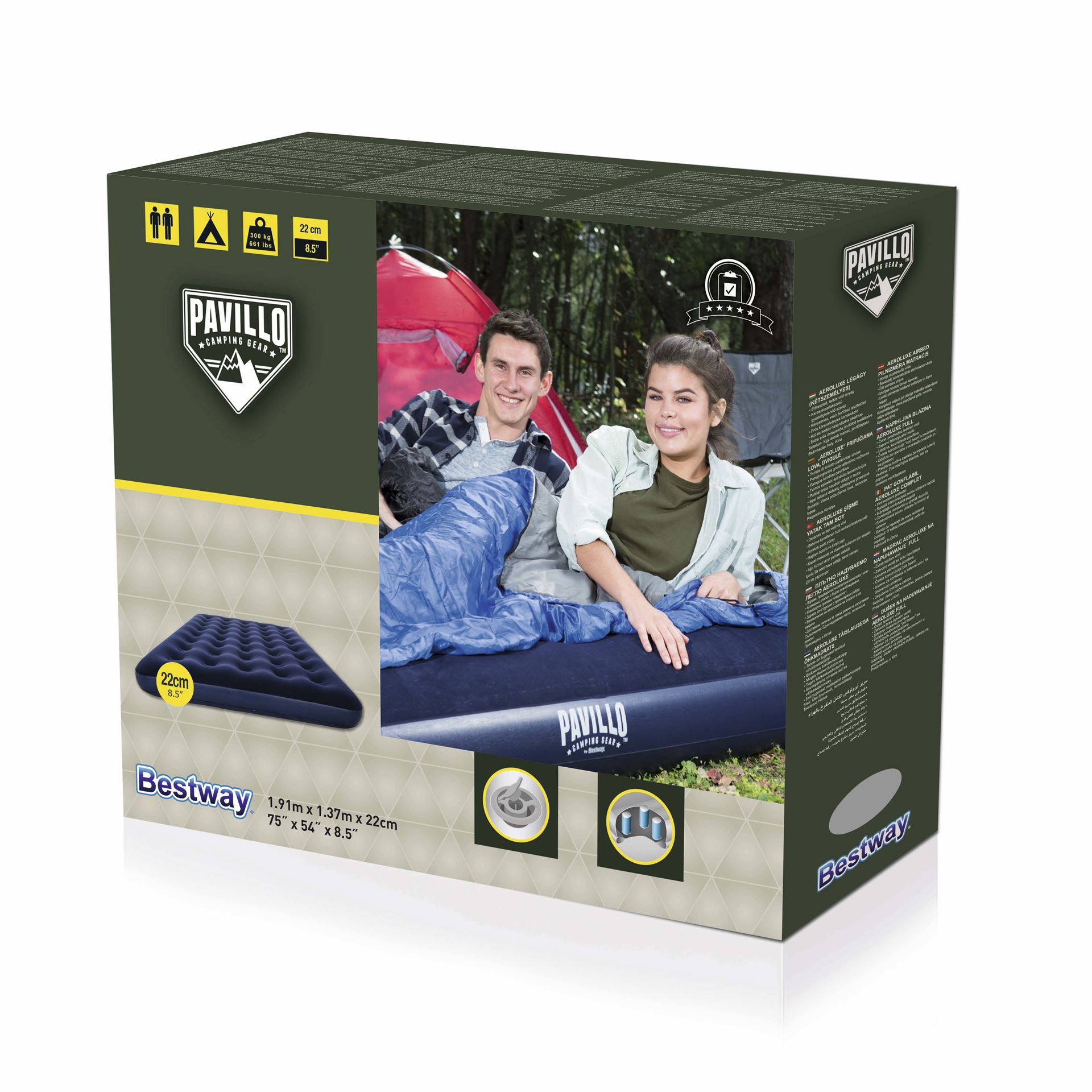 Bestway airbed 'Full' - 191x137x22 cm Bestway-1-91m-x-1-37m-x-22cm-Air-Mattress-Full