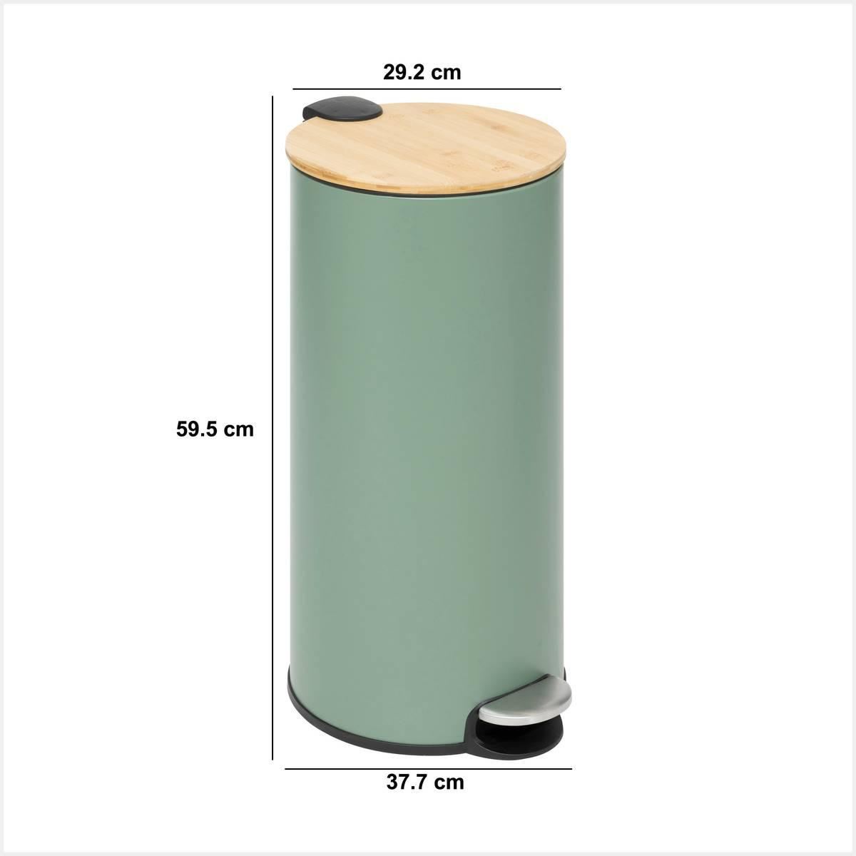 Pedaalemmer-30L-37x29x59cm-bamboe-groen-