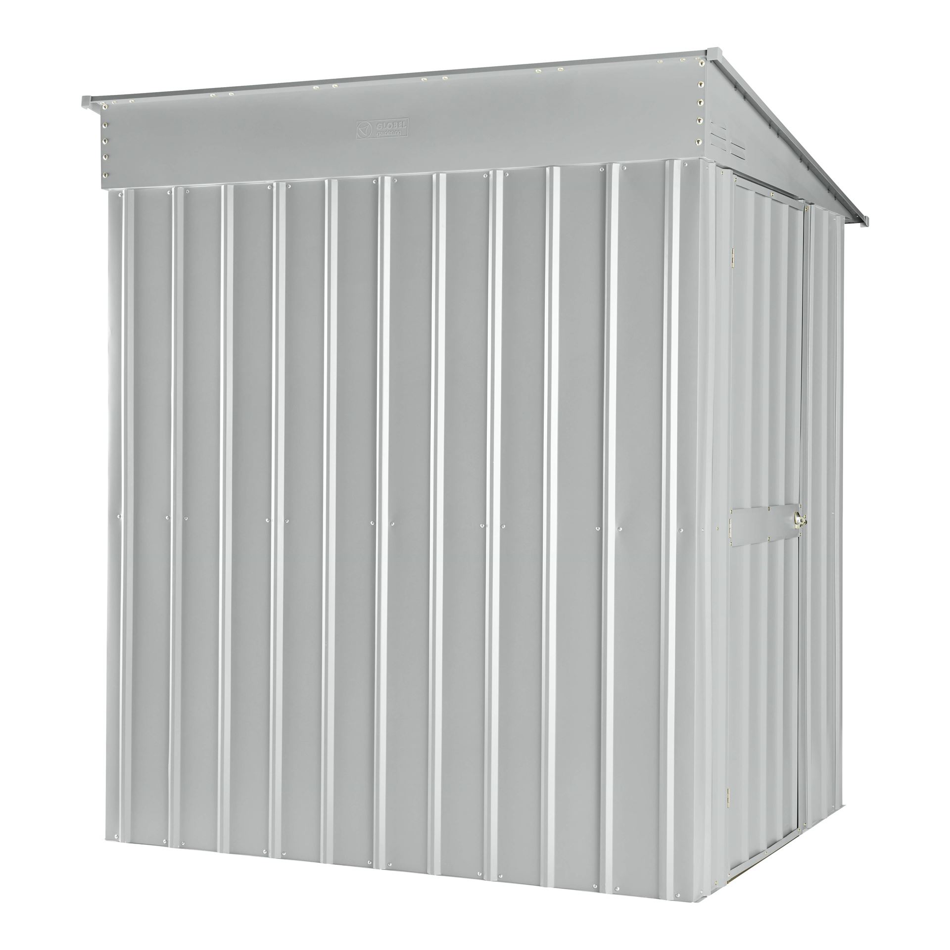 Aanbouw-tuinberging-LeanTo56-H178-zilver-metallic-Tuinberging-metaal-B144-x-L171-x-H203-cm