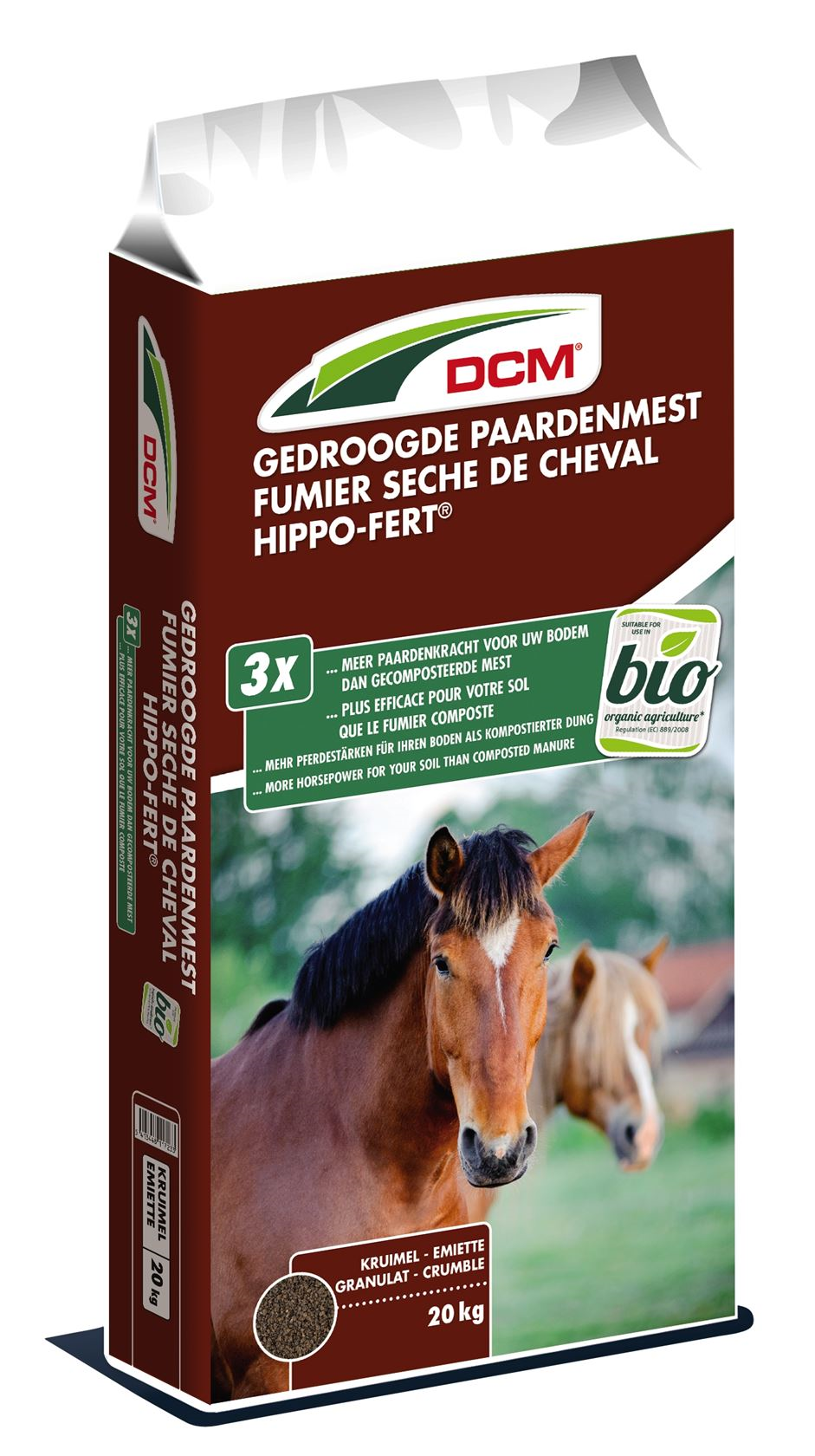 DCM dried horse manure - 20kg - Bio