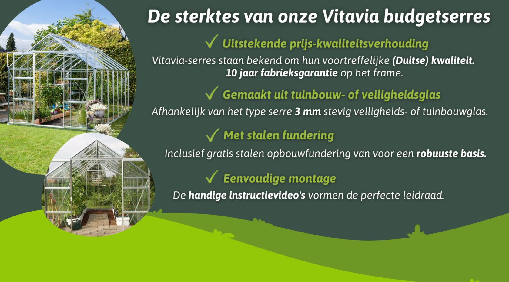 Vitavia Venus Serre 5,0m² tuinbouwglas - met fundering