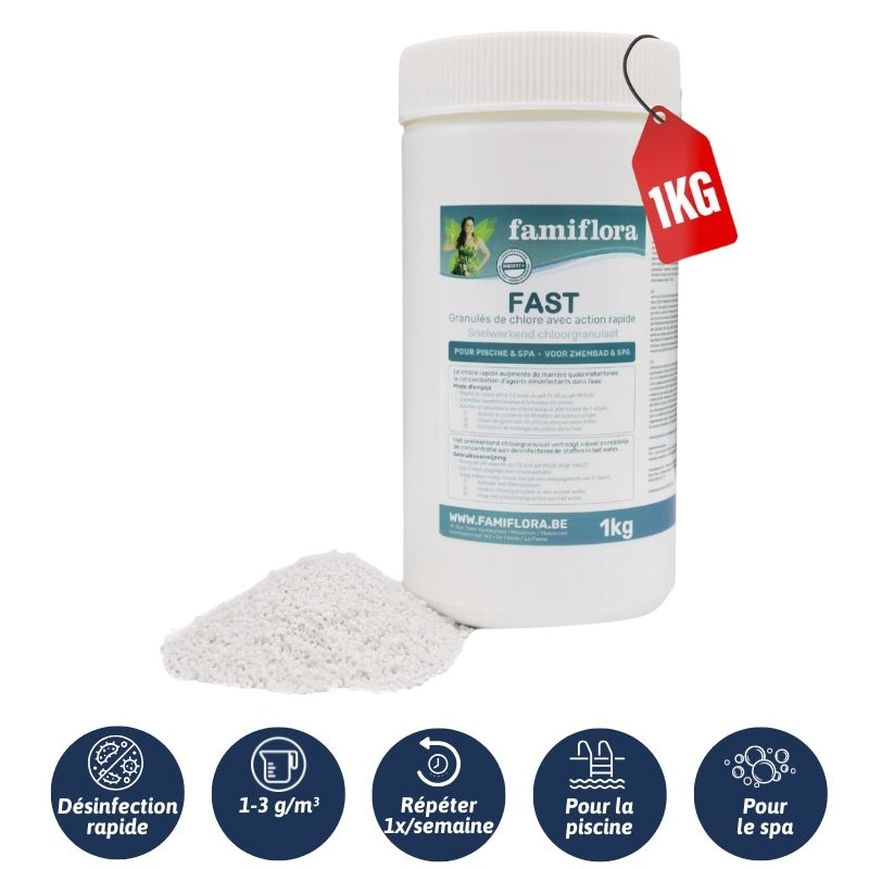 Famiflora Fast - fast-acting chlorine granules 1kg