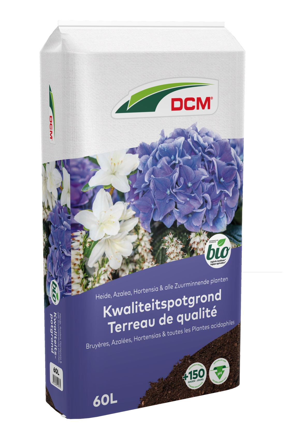 DCM potgrond voor heide, azalea, hortensia en andere zuurminnende planten - 60l