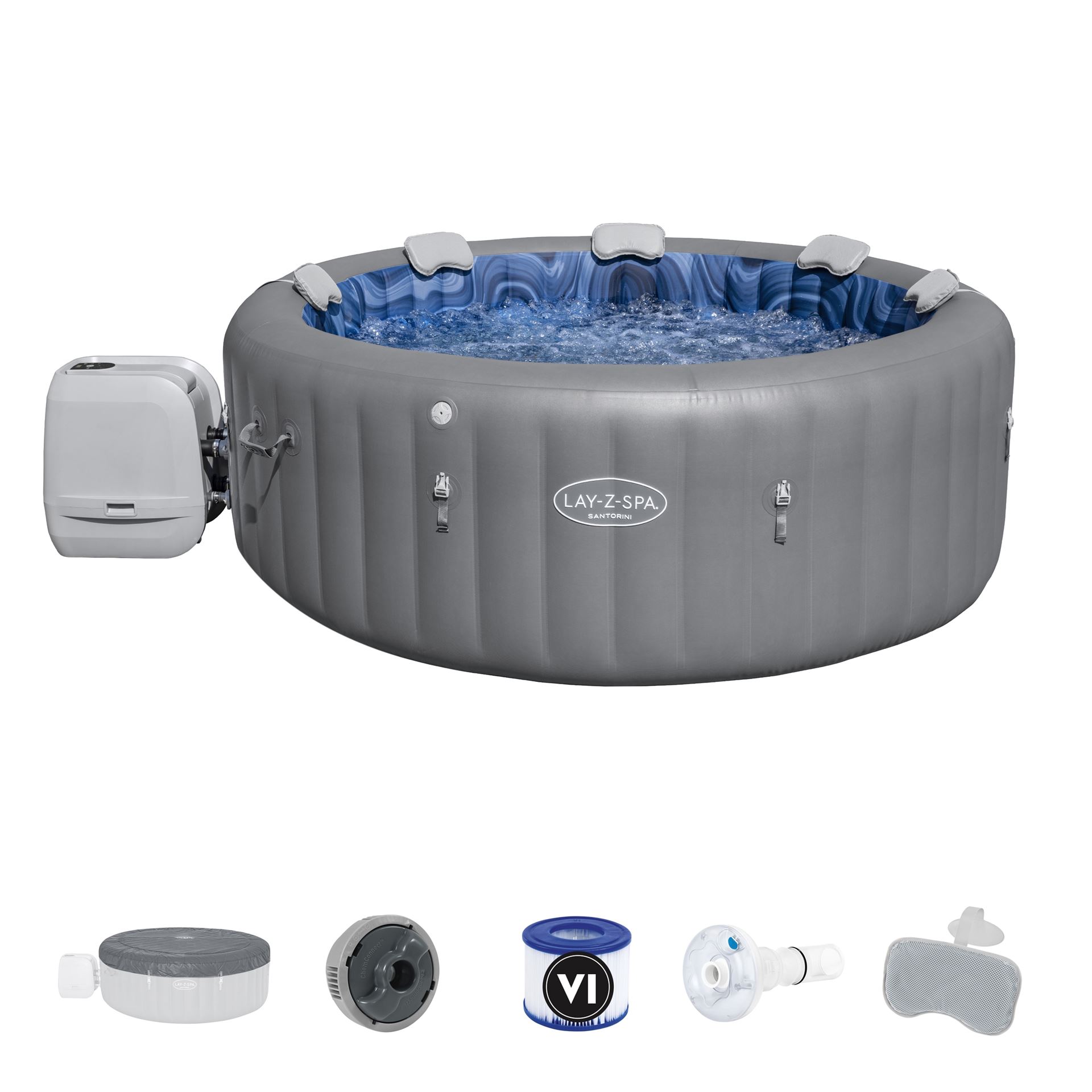 Bestway-Lay-Z-Spa-Santorini-Smart-Luxe-HydroJet-Pro-Opblaasbare-Spa-met-Appbediening-voor-5-7-Personen