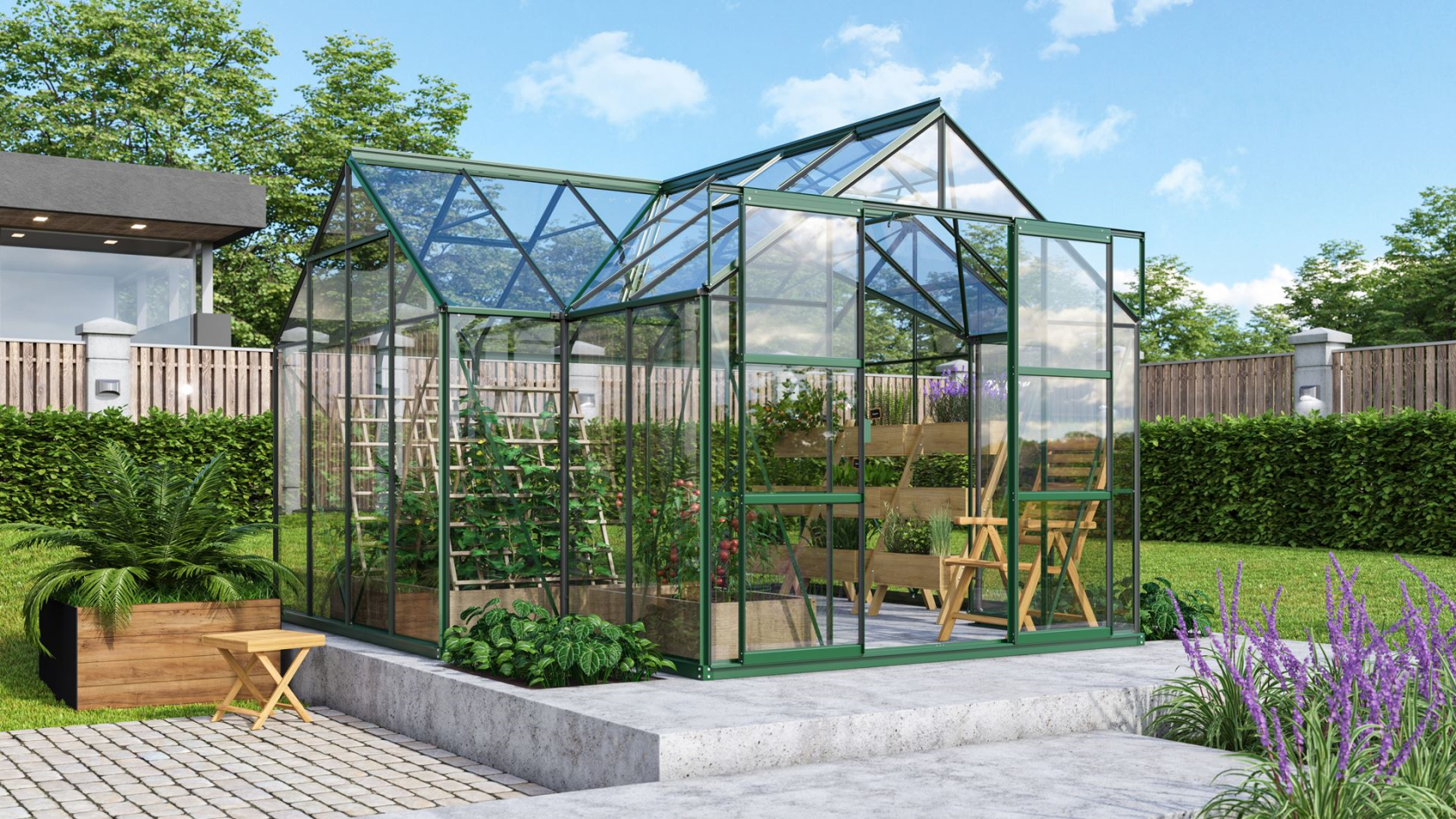 Abri de jardin Vitavia Sirius - 13 m² - Vert foncé