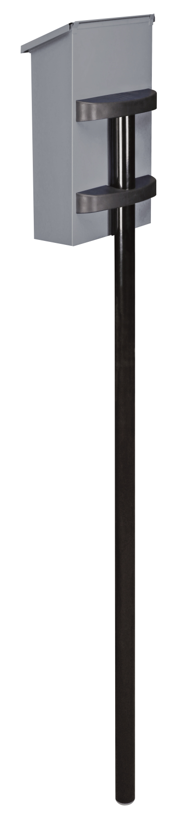Practo Garden mailbox post single black black - In painted steel - 4,5x4,5x150cm