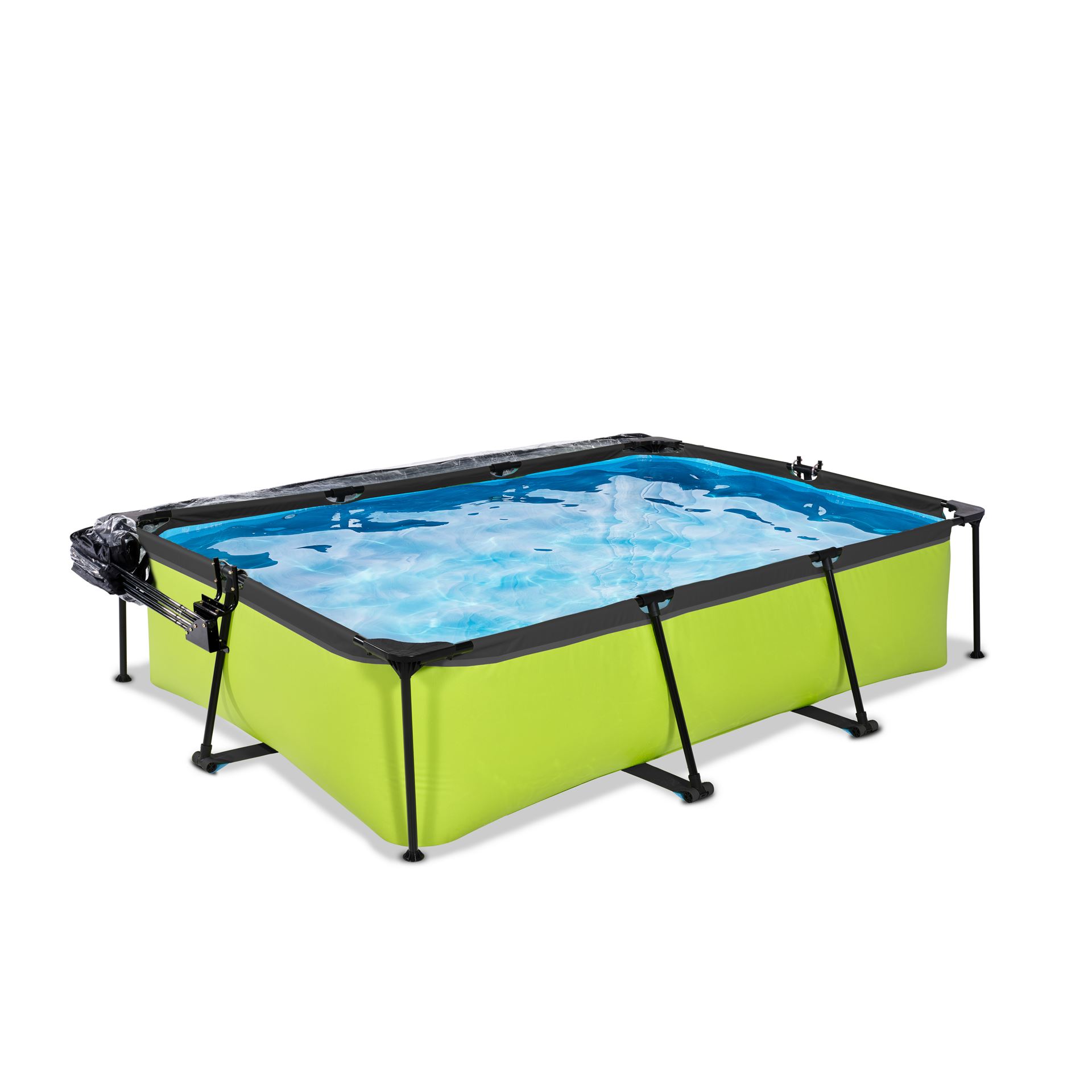 EXIT-Lime-zwembad-300x200x65cm-met-filterpomp-en-overkapping-groen