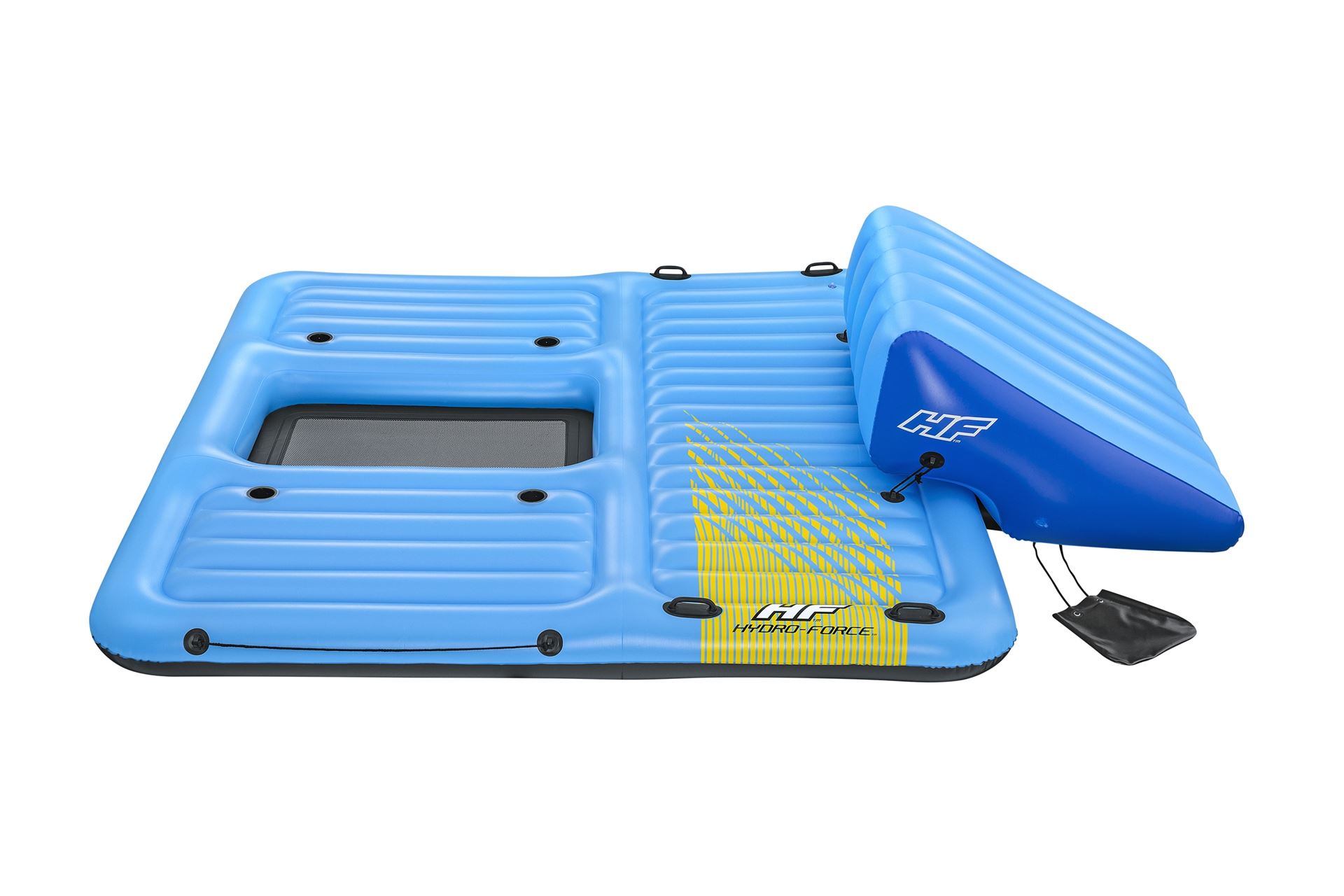 Bestway inflatable water slide with XL air mattress 'Summer Slide' - suitable for 5 people - L365 x B295 x H77 cm Hydro-force-mega-luchtbed-5-personen-met-slide-376x311cm