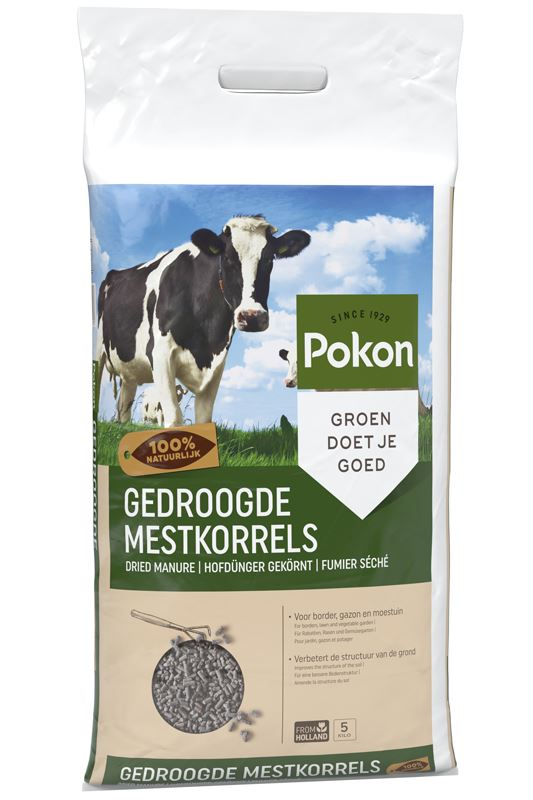 Pokon mestkorrels voor border, gazon en moestuin - 5 kg
