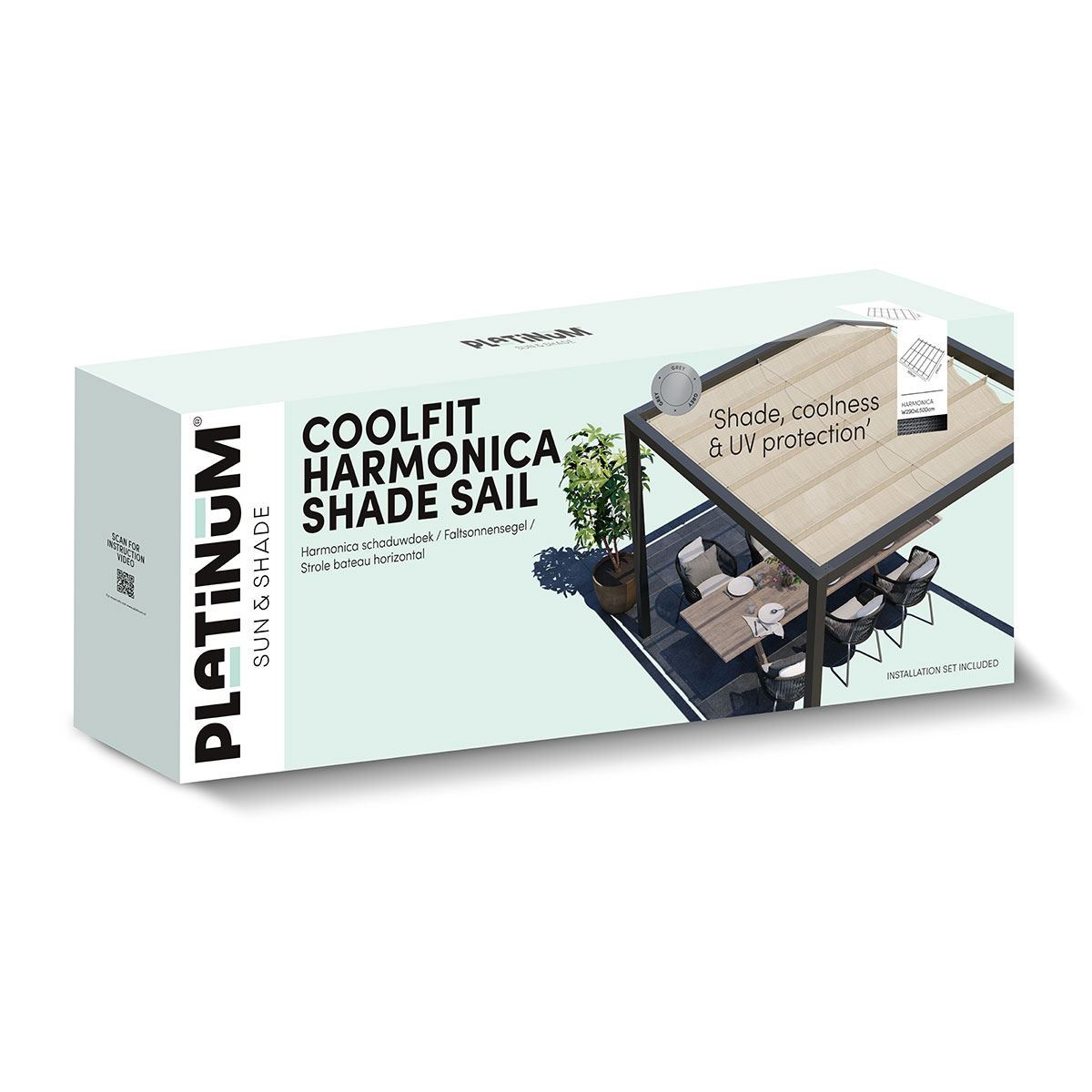 Platinum-Sun-Shade-Harmonica-Schaduwdoek-B290xL500-Kleur-Ecru-white