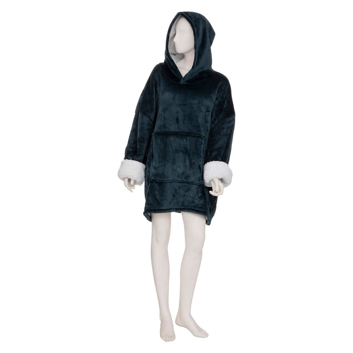 Poncho-plaid-XL-Groen