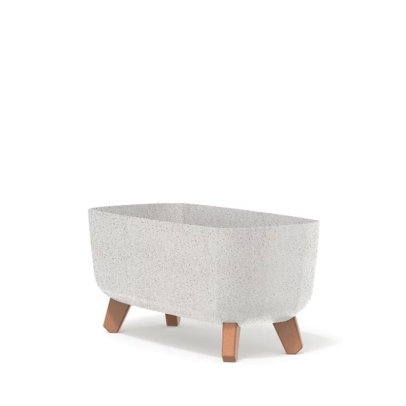 Prosperplast Gracia Case Eco Wood - Eco White - 39 cm - With natural wood chips