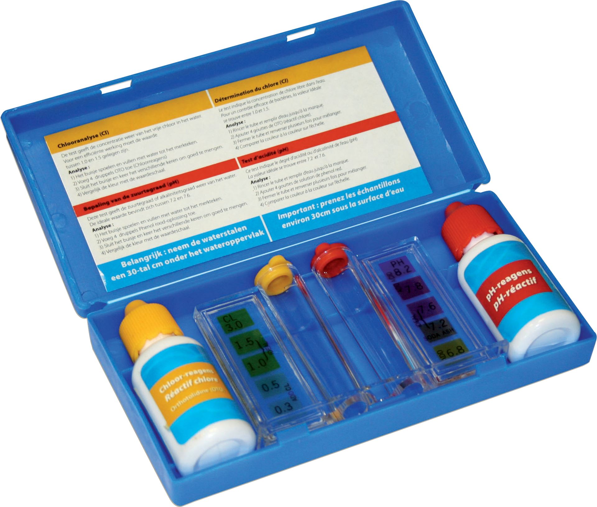 Kit de test BSI - mesurez les niveaux de chlore et de pH de votre piscine
