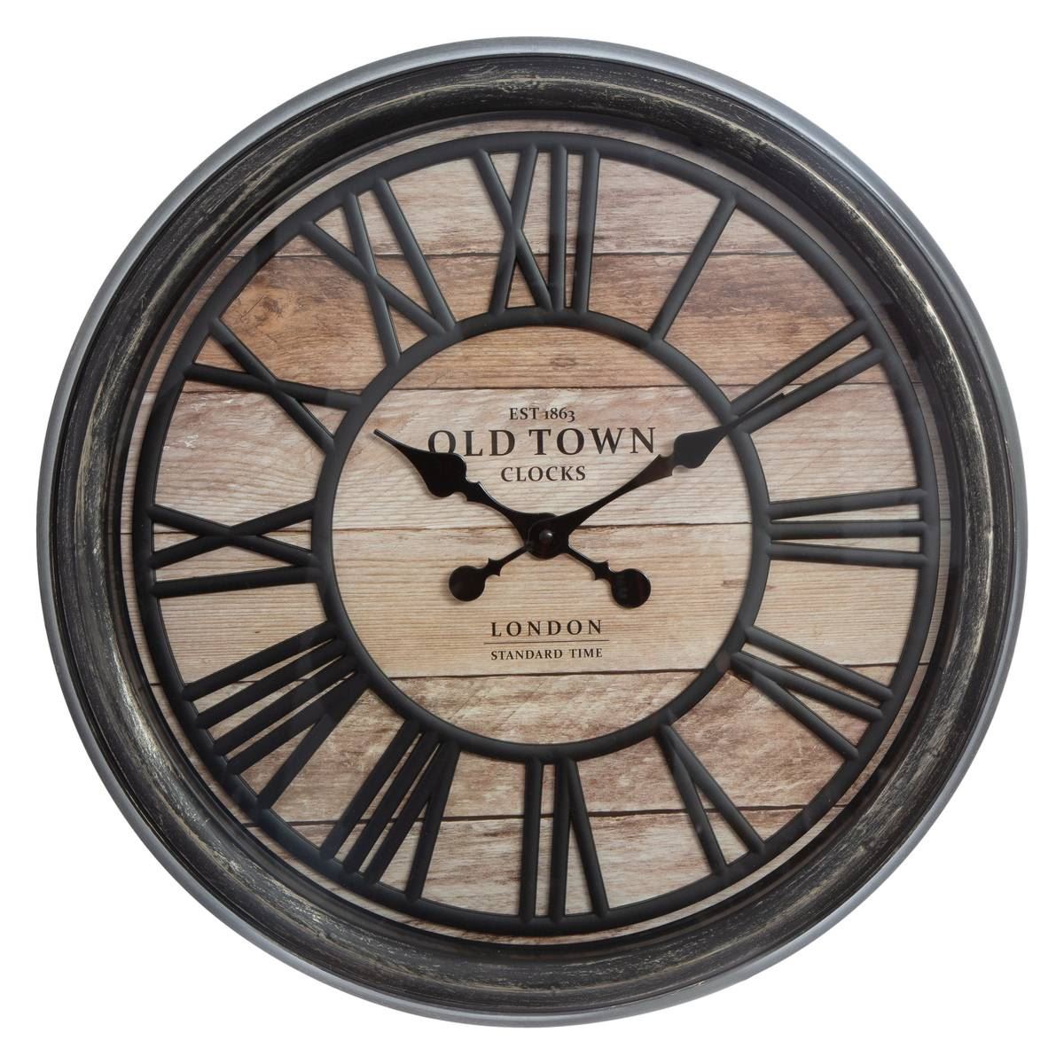 Horloge murale brune Atmosphera - Agathe D50cm