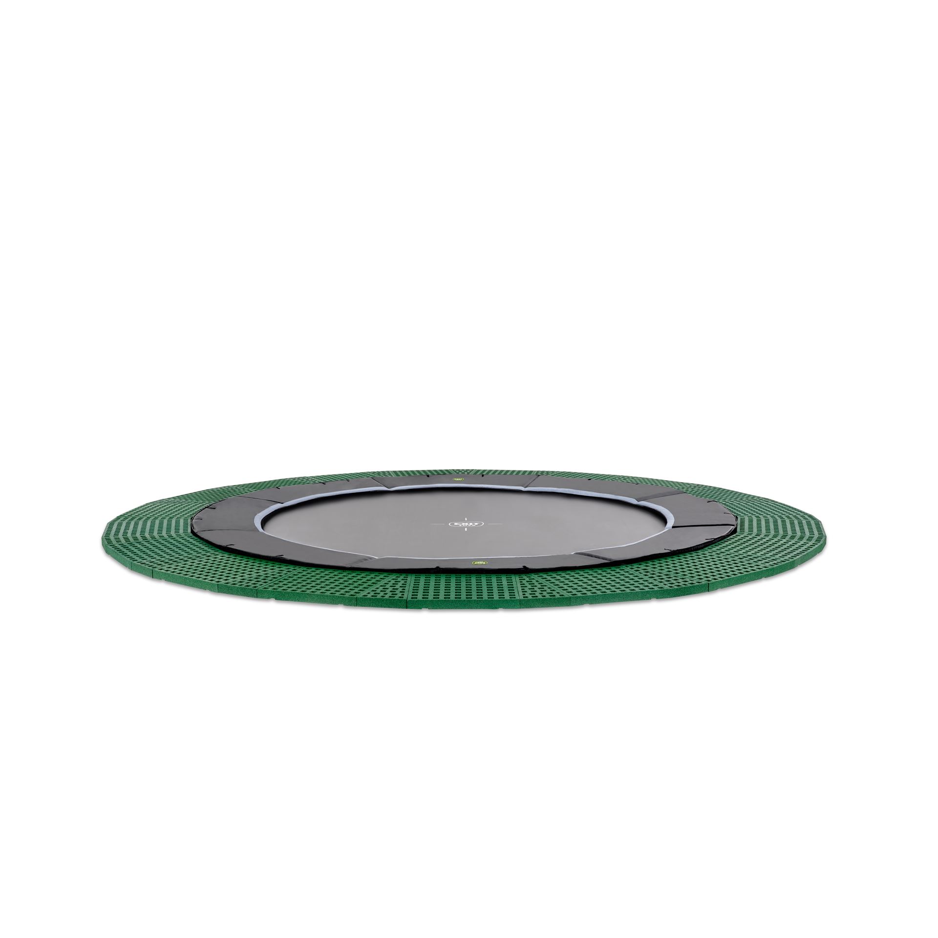 EXIT-Dynamic-groundlevel-trampoline-305cm-met-Freezone-veiligheidstegels-zwart