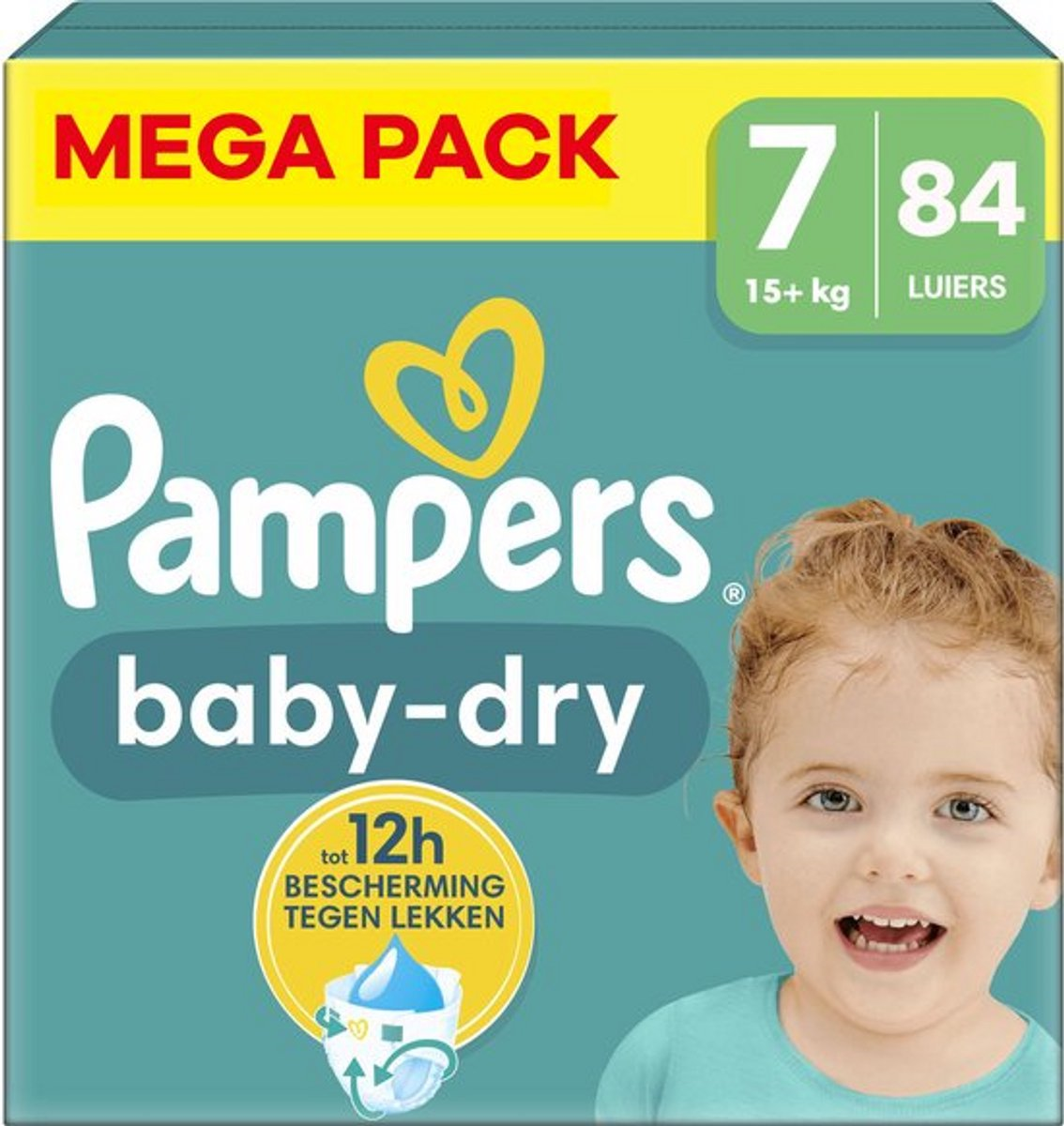 Pampers Baby-Dry luiers - Maat 7 - 84 luiers (15+ KG)