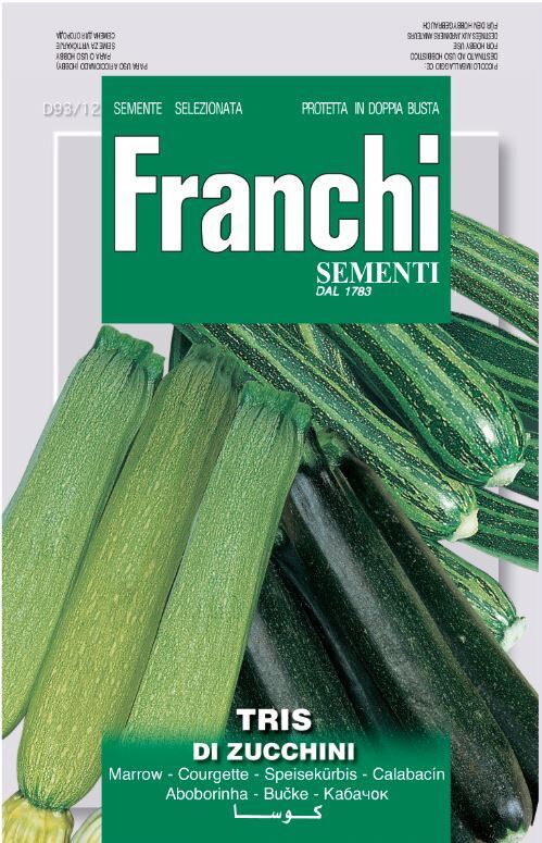 Franchi Sementi Courgette zadenmix - 3 soorten - Di Zucchini Tris Marrow