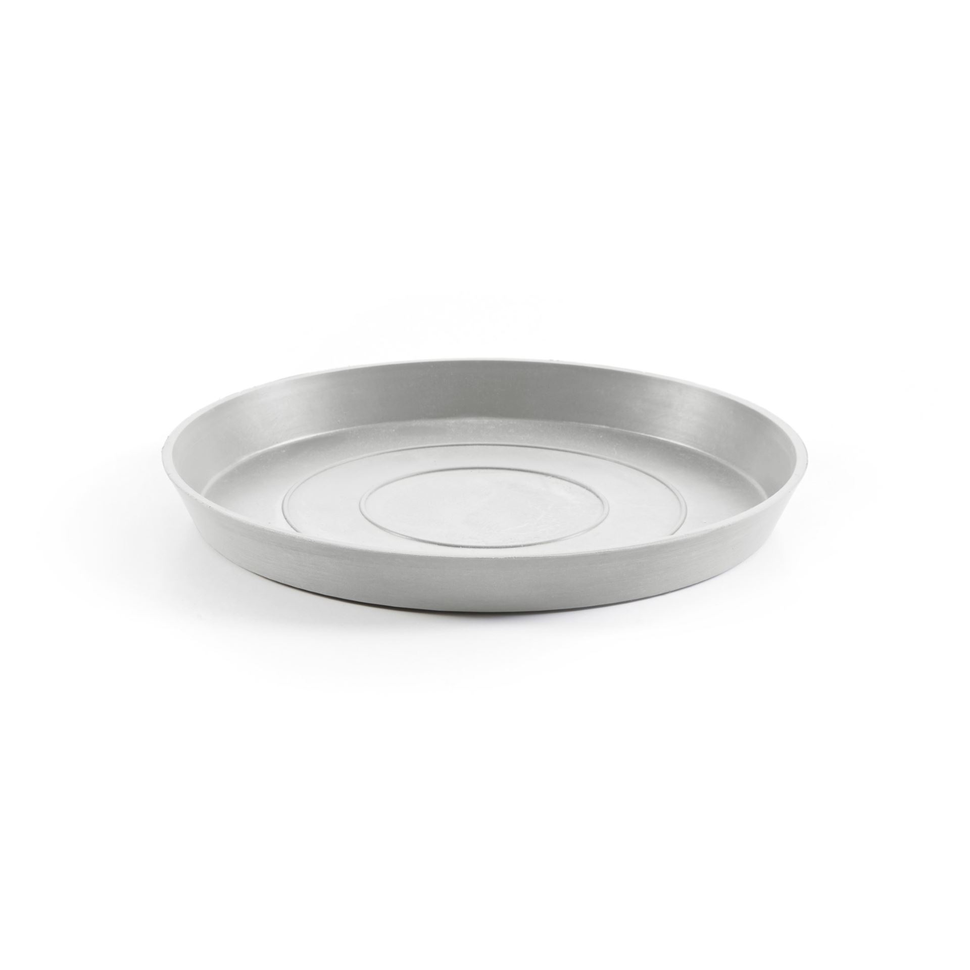 Ecopots Saucer Round - White Grey - Ø28,7 x H3 cm - Ronde witgrijze onderschotel met waterreservoir