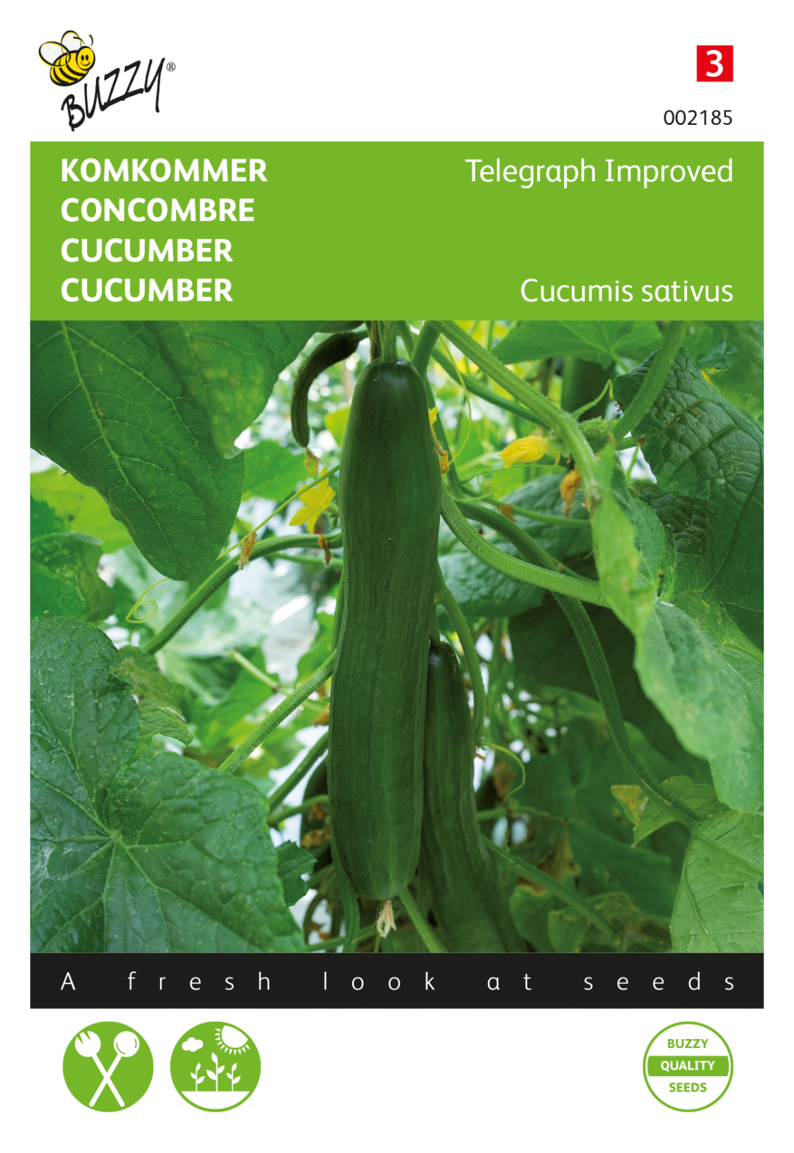 Buzzy® Komkommer Telegraph Improved - Authentieke Smaak - Oud Engels Ras