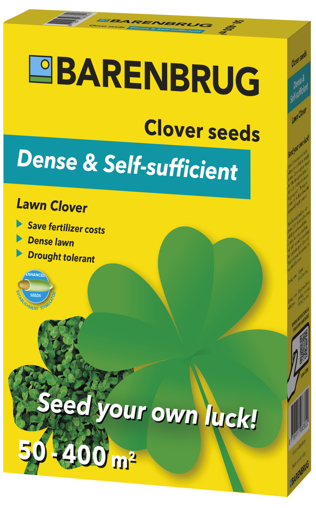 Barenbrug grass seed Lawn Clover Yellow Jacket - Create a self-sustaining lawn - 0.5kg (50 to 400m²)
