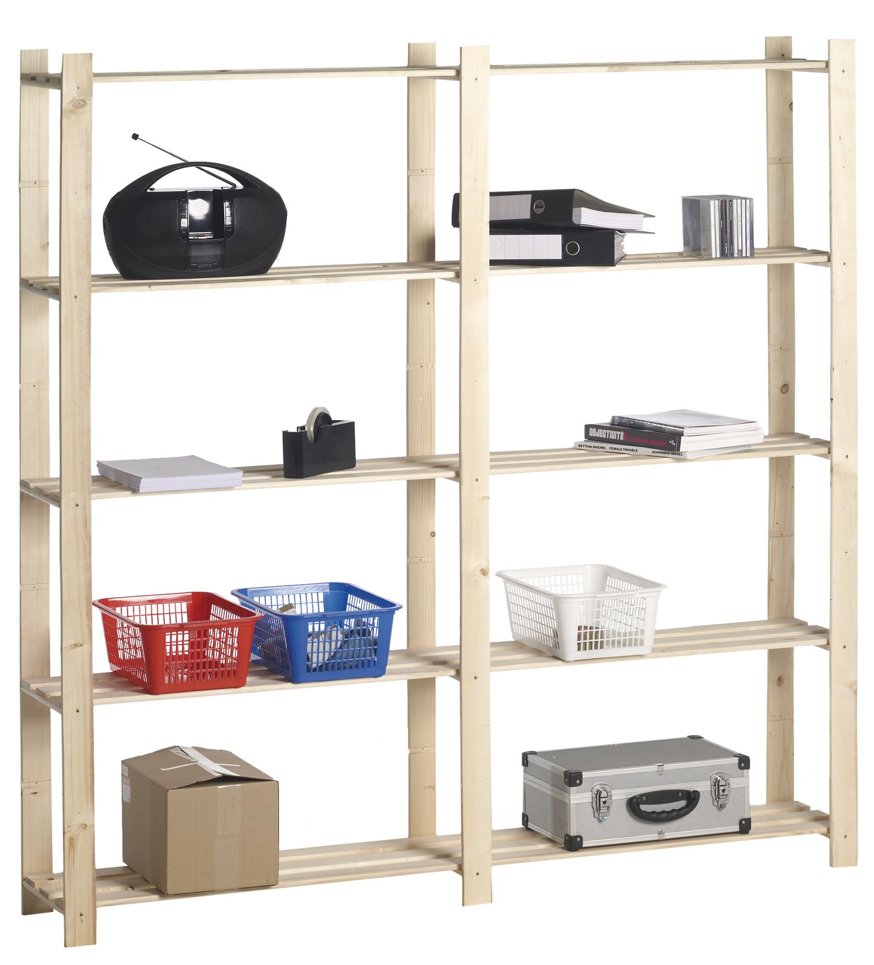 Practo Home opbergrek met 5 legborden - Max. 150KG - Dubbel - 175x175x30cm - Extra stevig