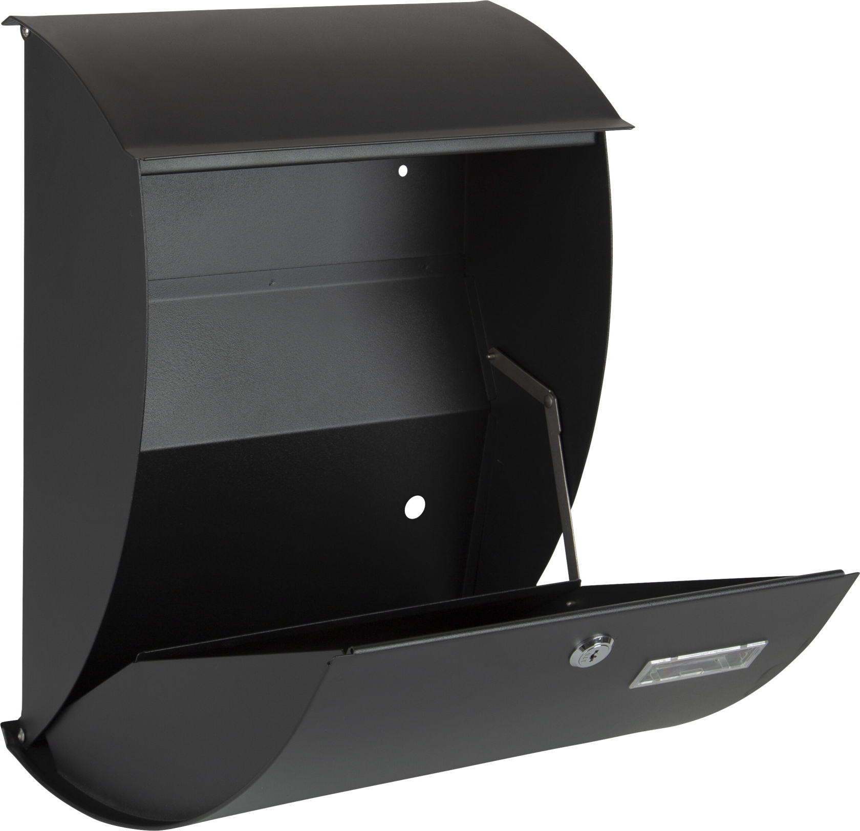 Practo Boîte à lettres de jardin Sheffield noir - en acier peint - 16,5x31x40,5cm - RAL 7020 MAT